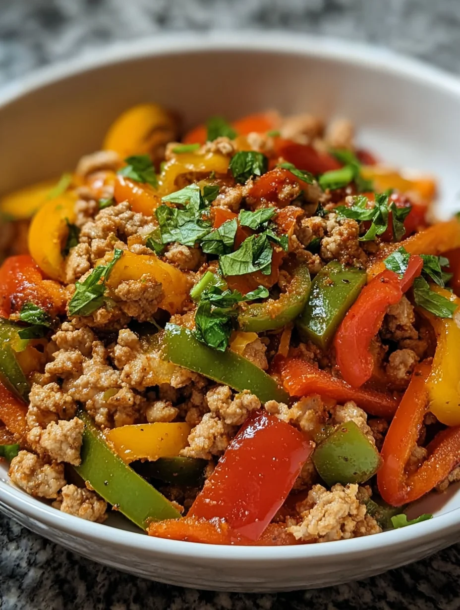 Ground Turkey and Peppers