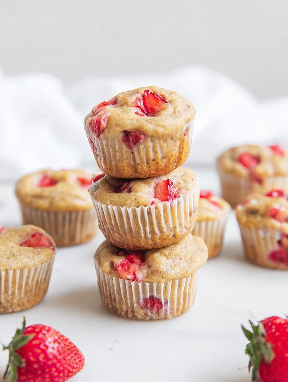 Healthy Strawberry Banana Yogurt Muffins