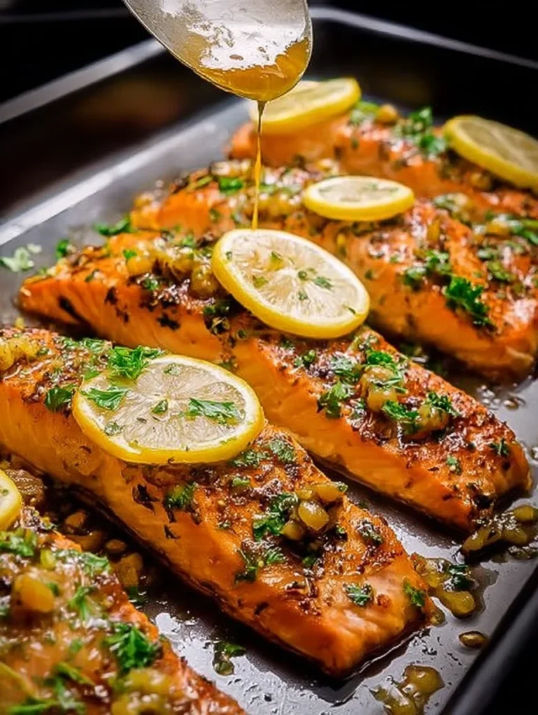 Honey Garlic Butter Baked Salmon