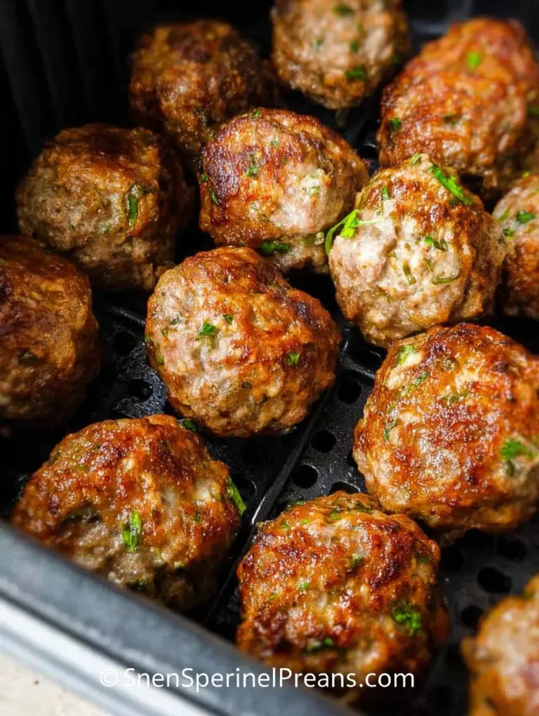 Juicy Air Fryer Meatballs