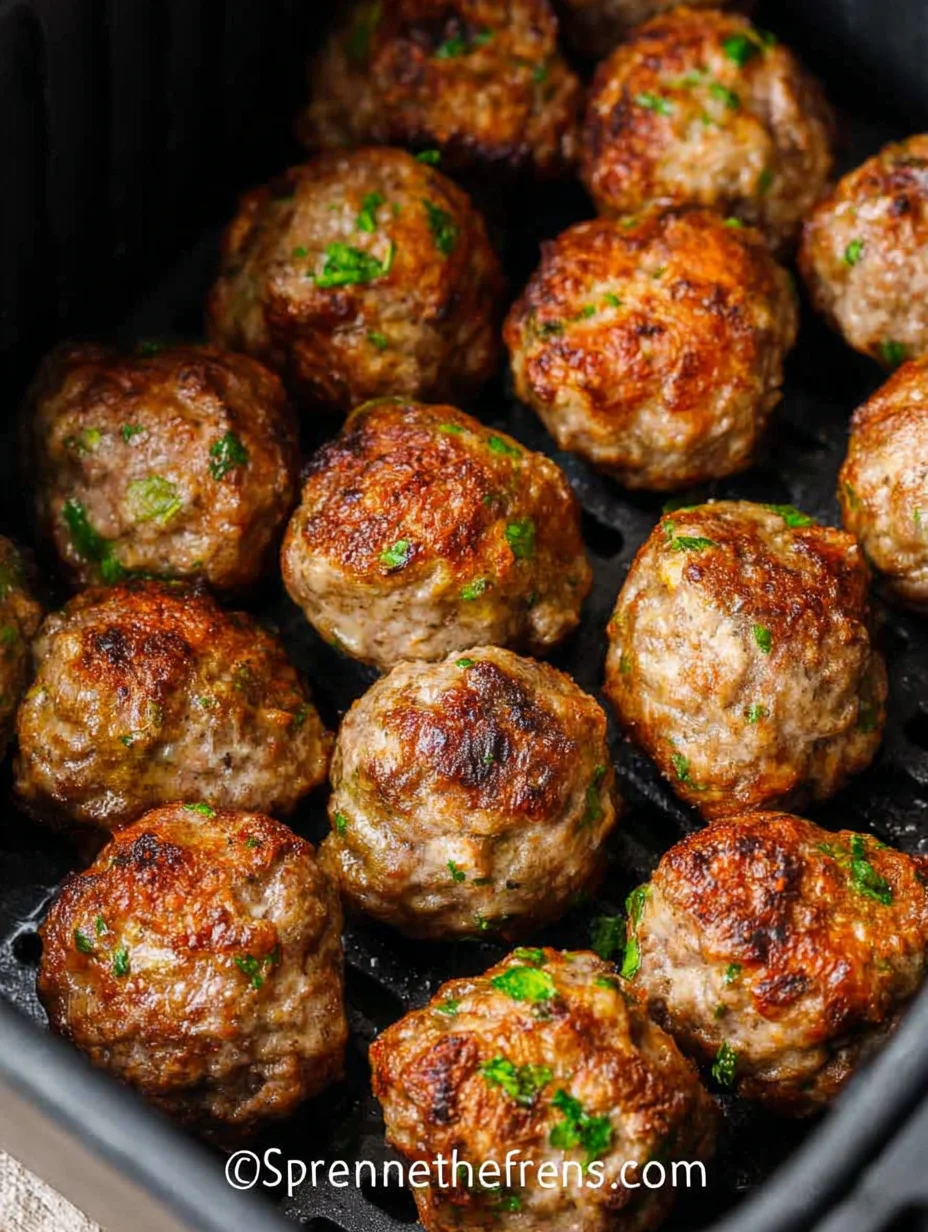 Juicy Air Fryer Meatballs