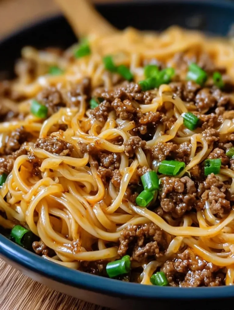 Mongolian Ground Beef Noodles
