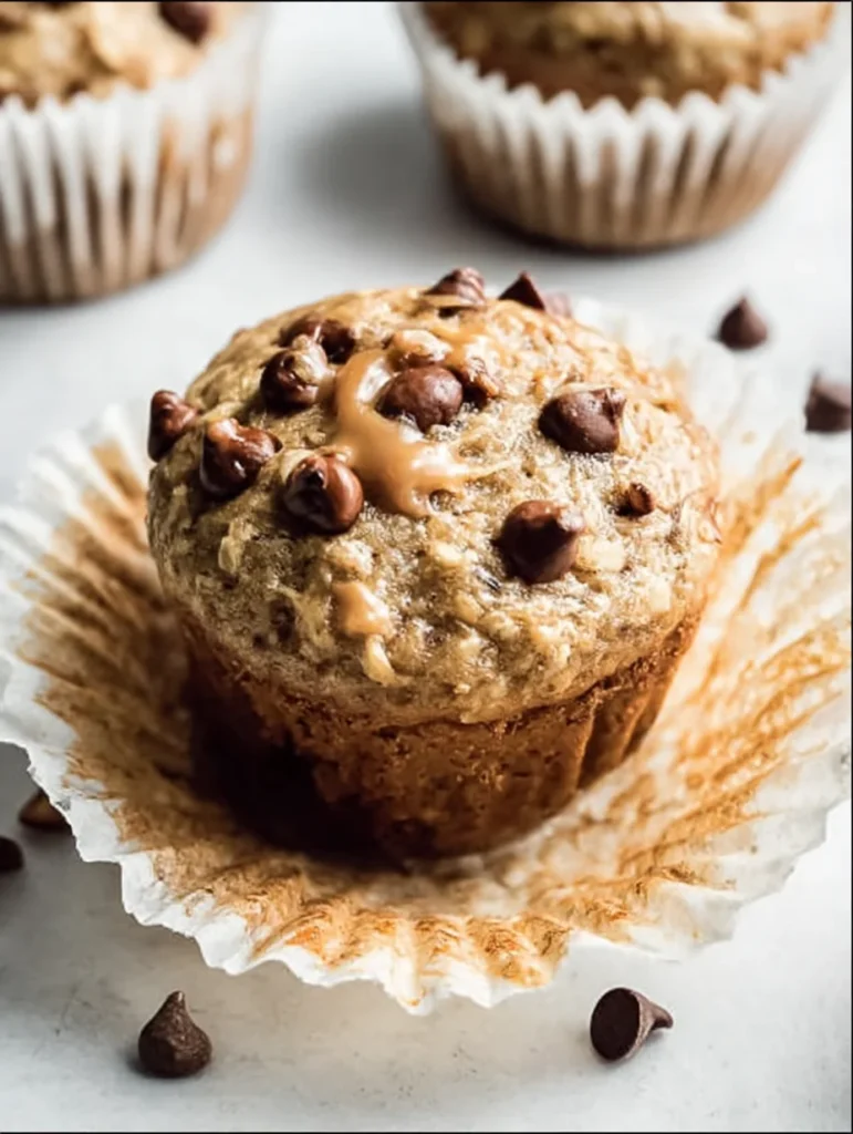Healthy Peanut Butter Banana Muffins