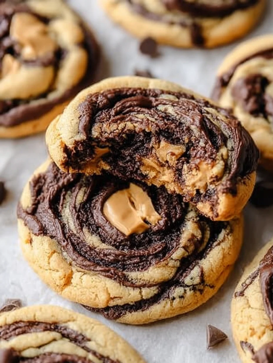 Peanut Butter Brownie Swirl Cookies