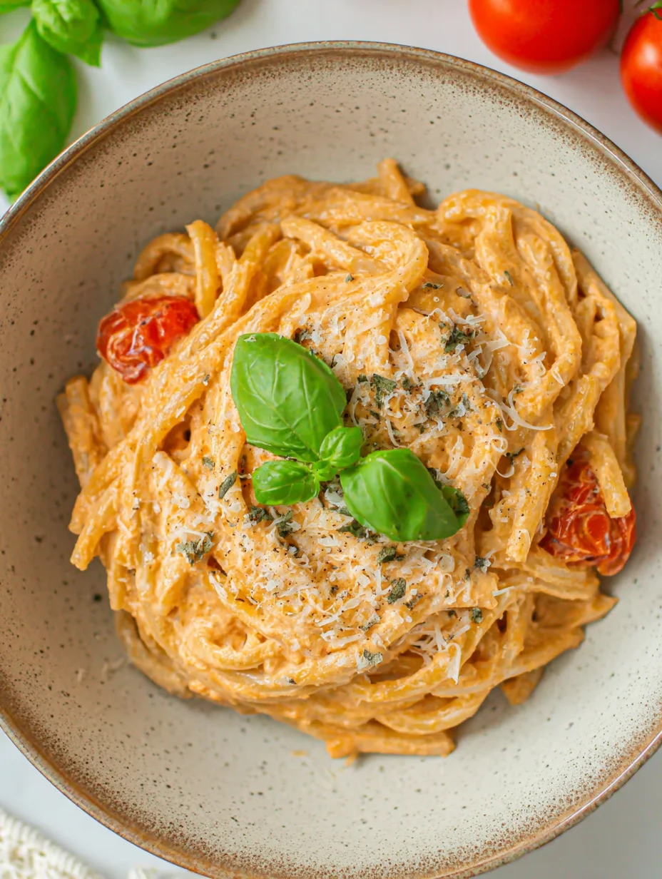 Roasted Tomato and Garlic Ricotta Pasta