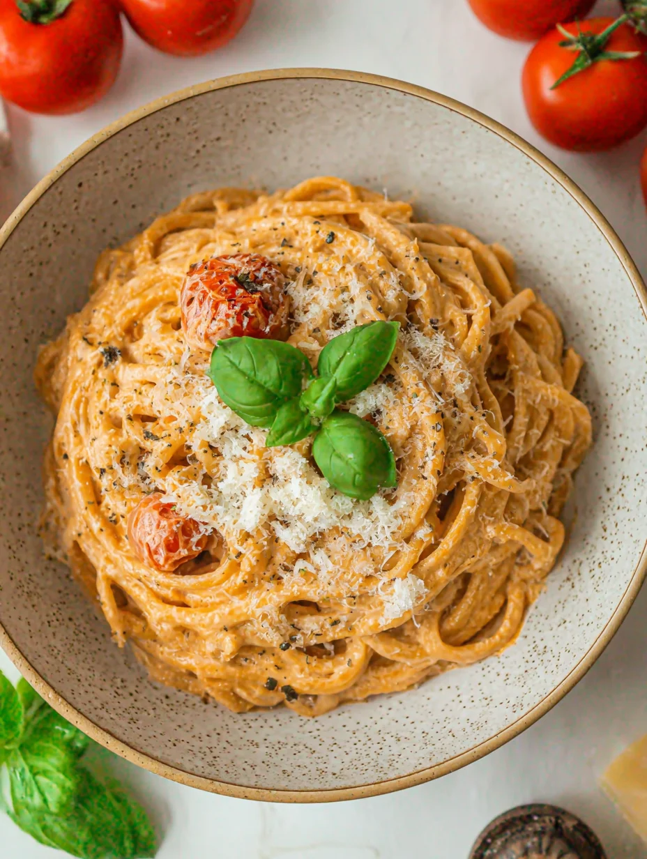 Roasted Tomato and Garlic Ricotta Pasta