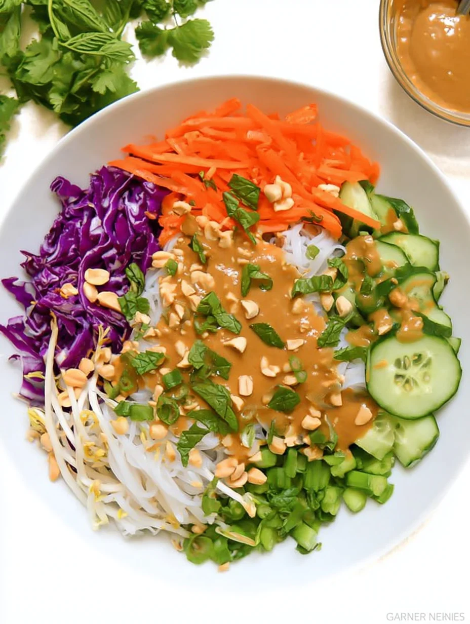 Spring Roll Bowl with Peanut Sauce