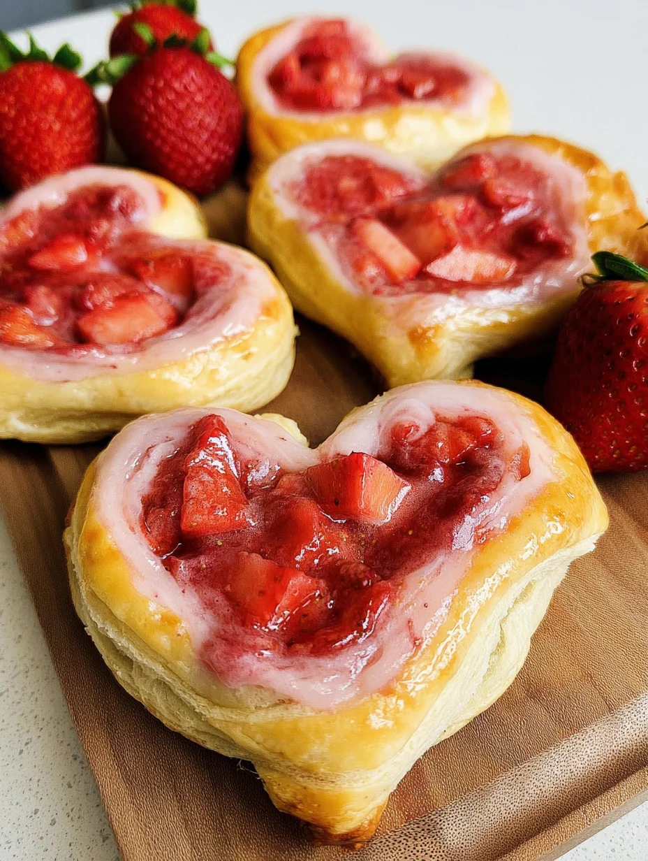 Strawberry Cream Cheese Heart Danishes