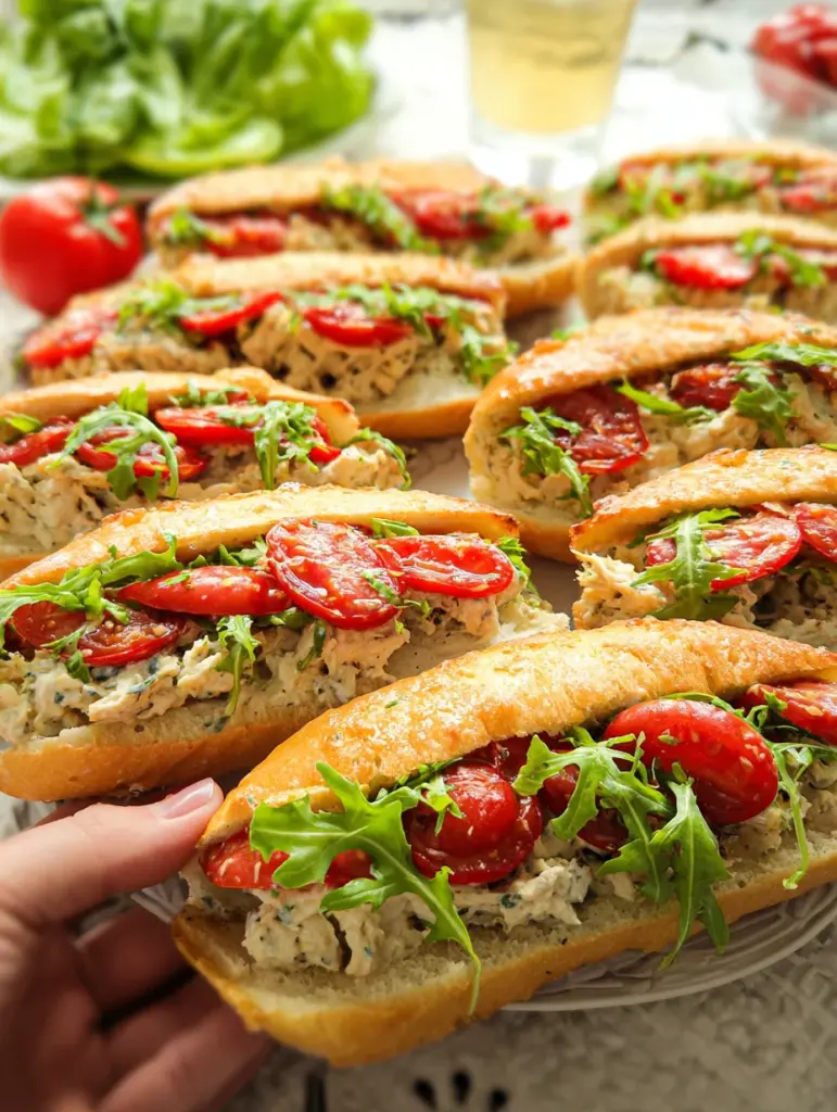 Tomatenbroodjes met kipsalade