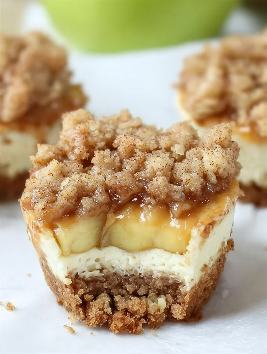 Apple Crisp Mini Cheesecakes