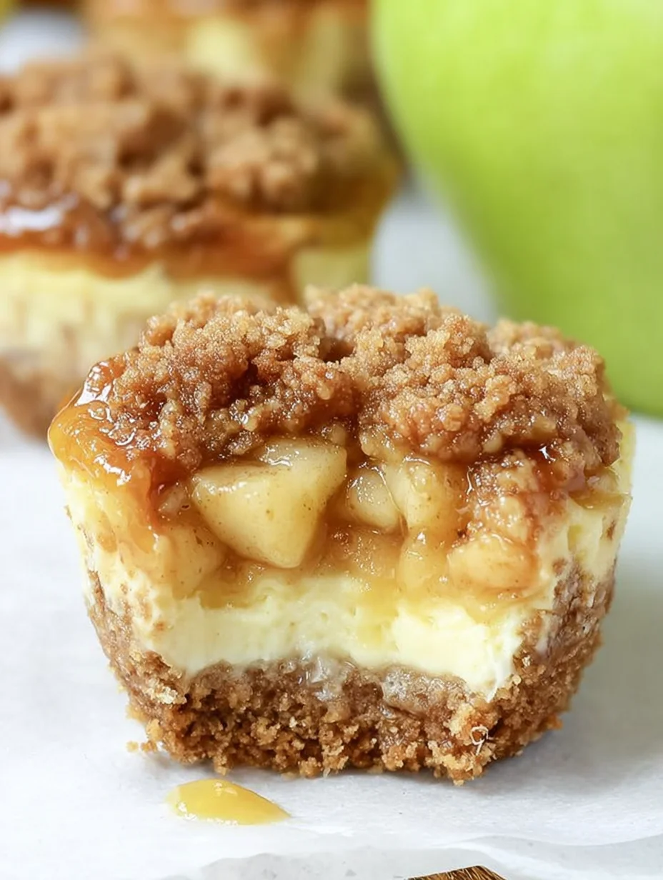 Apple Crisp Mini Cheesecakes