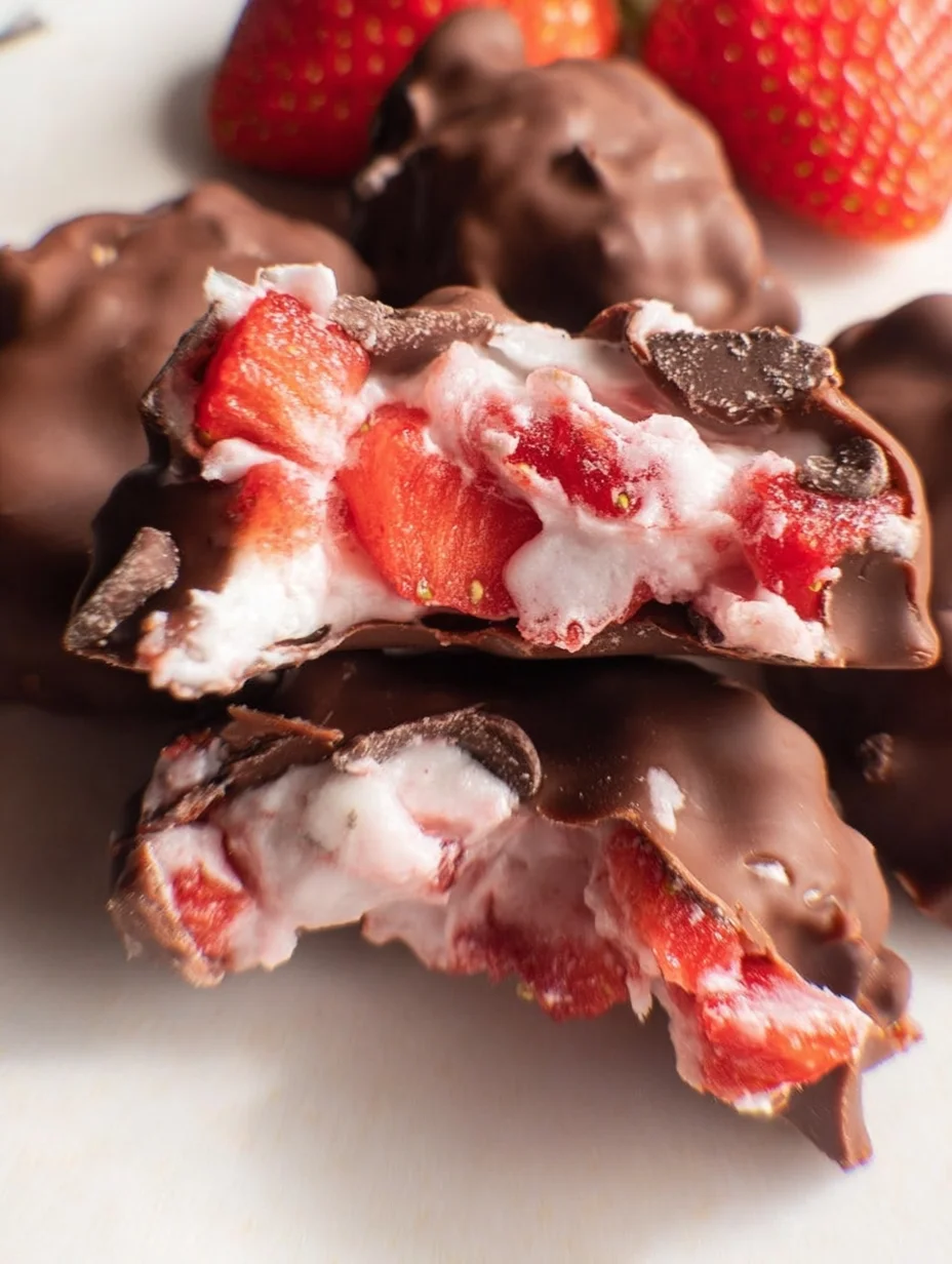 Chocolate Strawberry Yogurt Clusters