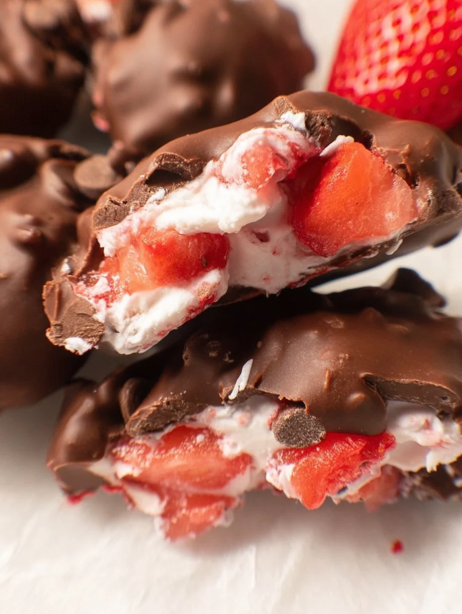 Chocolate Strawberry Yogurt Clusters