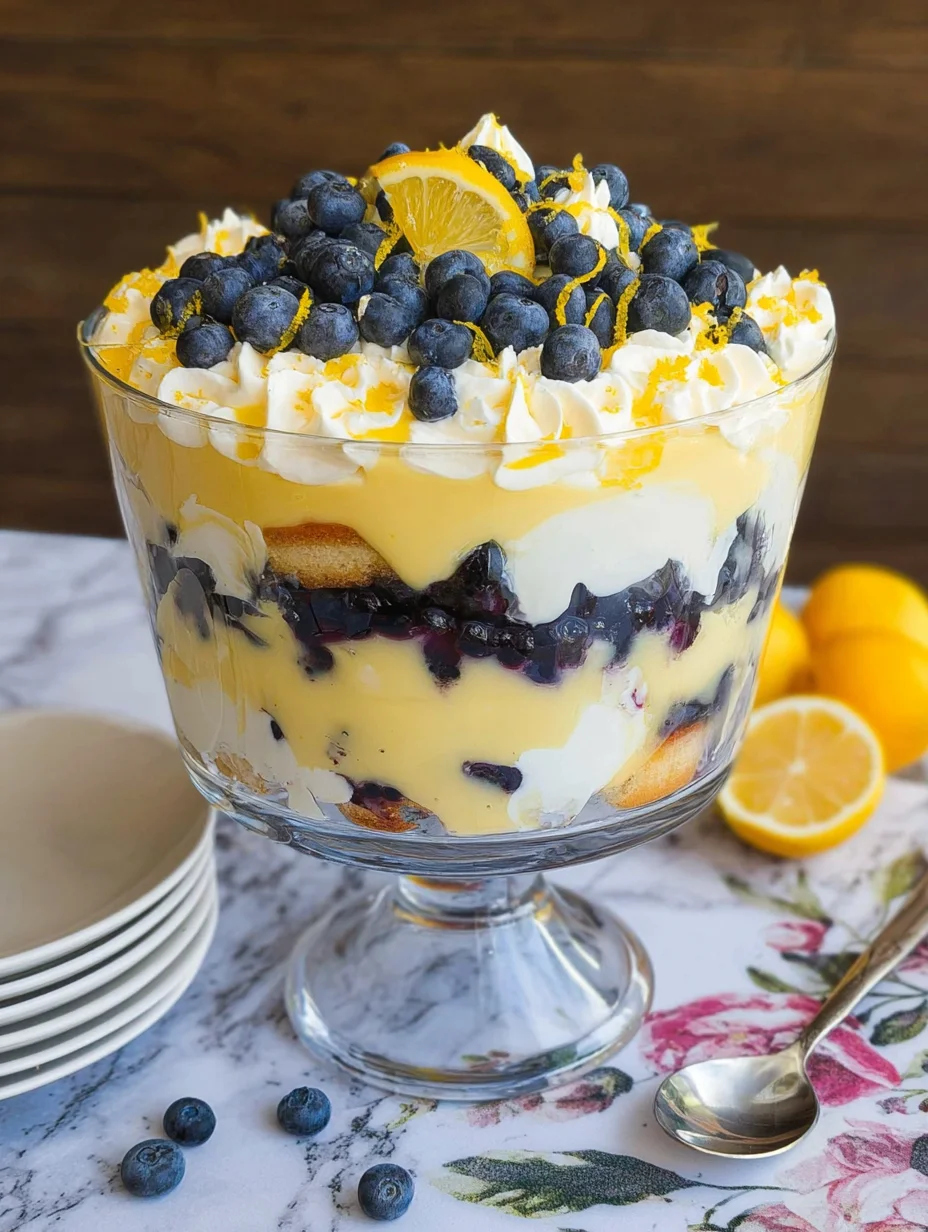 Easy Lemon Blueberry Trifle