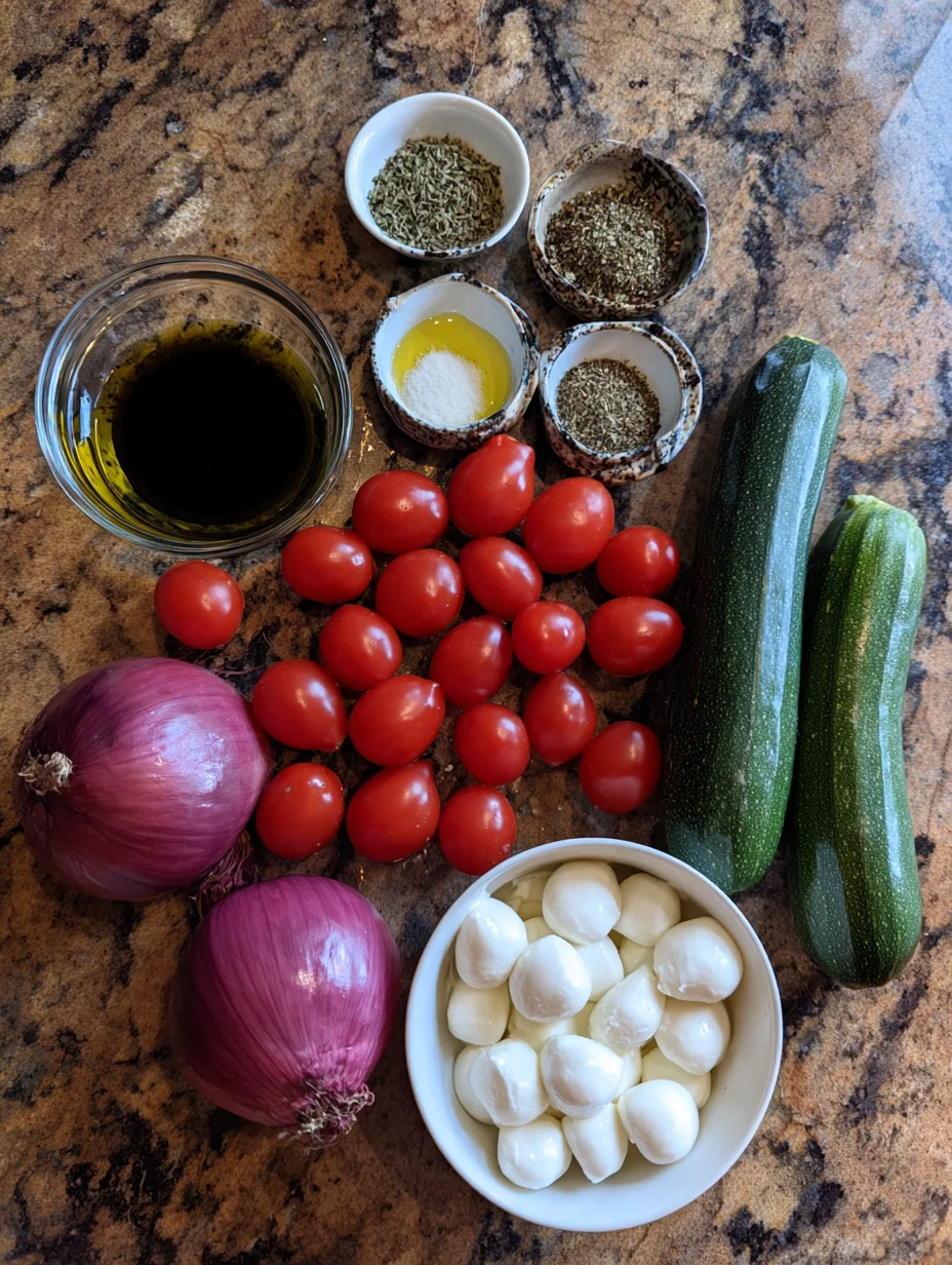 Fresh Cucumber Caprese Salad