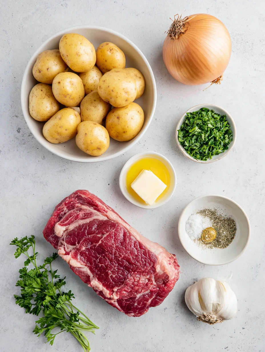 Garlic Butter Steak and Potato Foil Packets