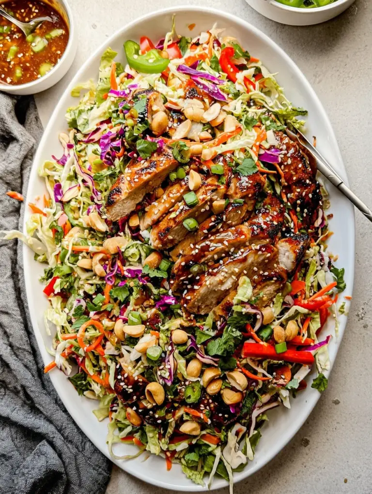 Sesame Chicken Cabbage Crunch Salad