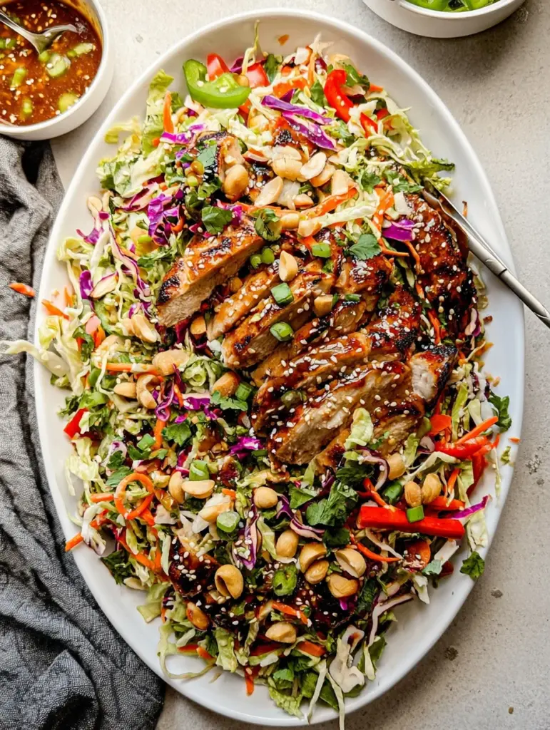 Sesame Chicken Cabbage Crunch Salad