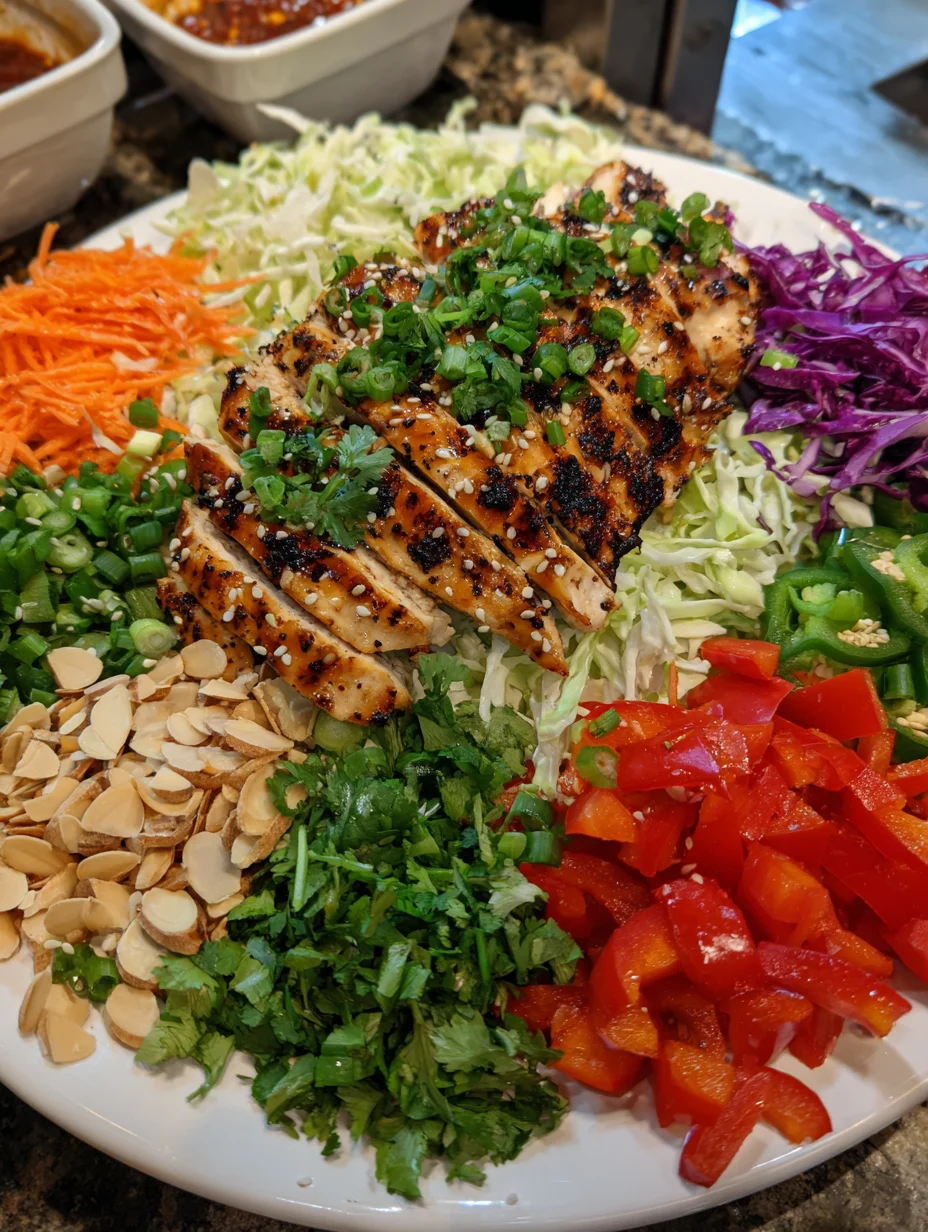 Sesame Chicken Cabbage Crunch Salad