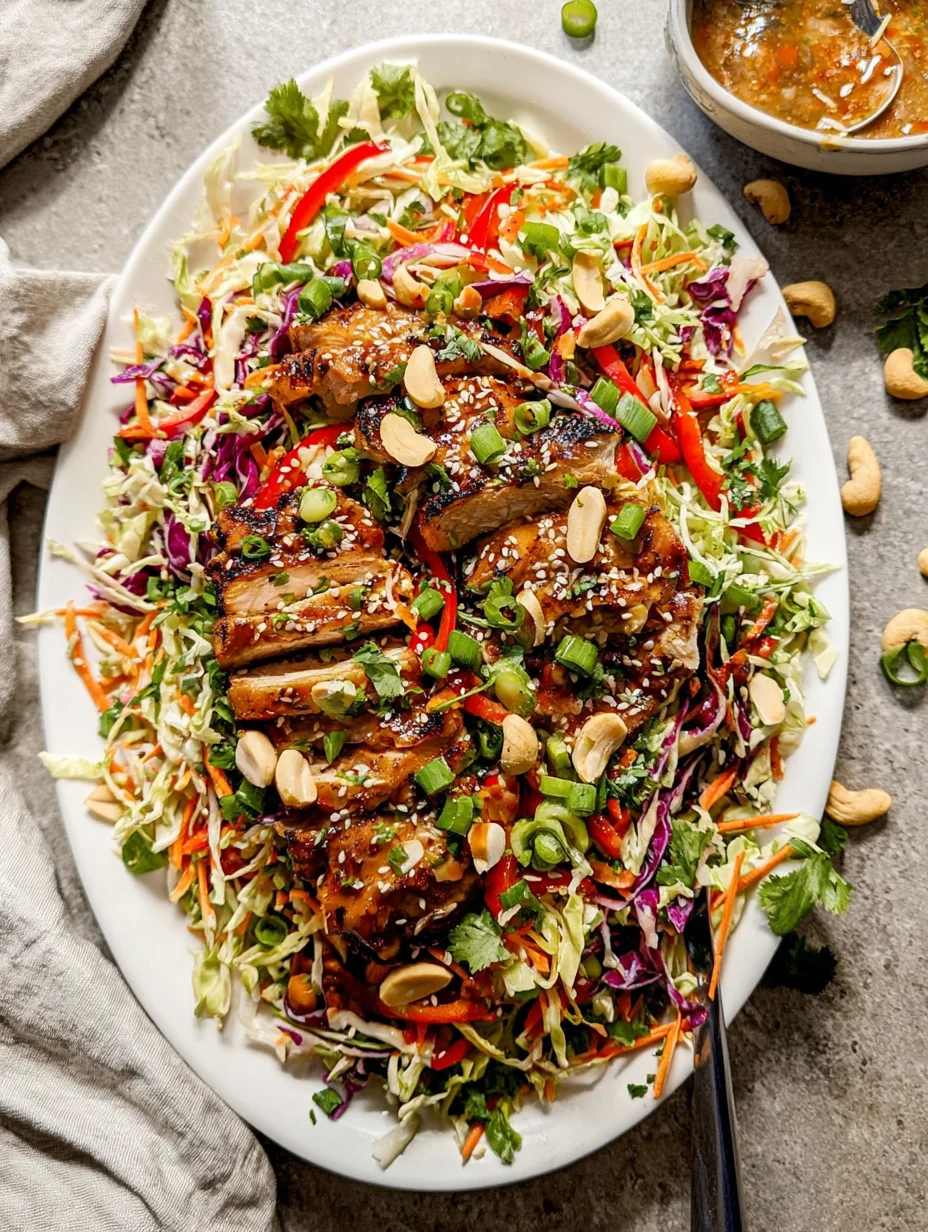 Sesame Chicken Cabbage Crunch Salad