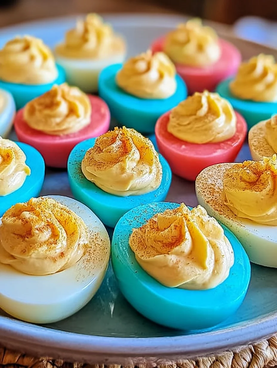 Colored Easter Deviled Eggs