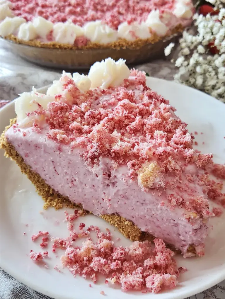 Strawberry Shortcake Freezer Pie