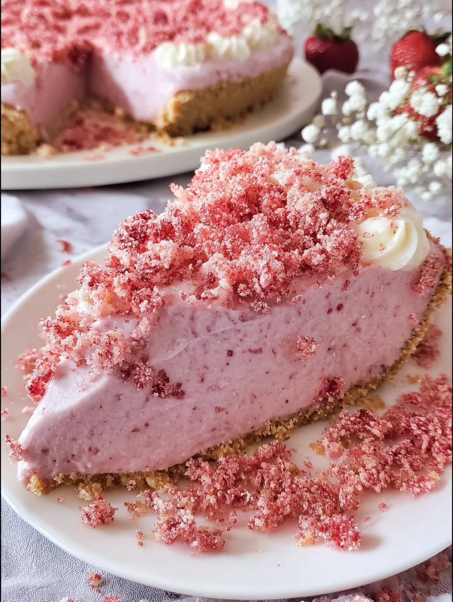 Strawberry Shortcake Freezer Pie