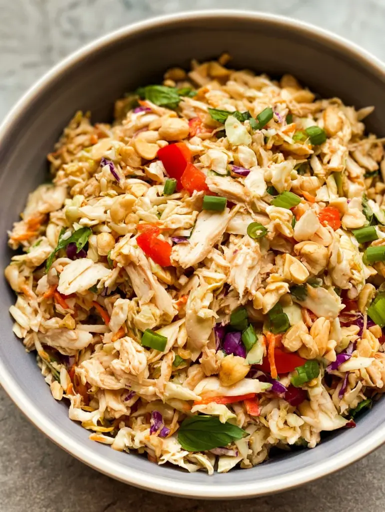 Thai Chicken Salad with Peanut Dressing